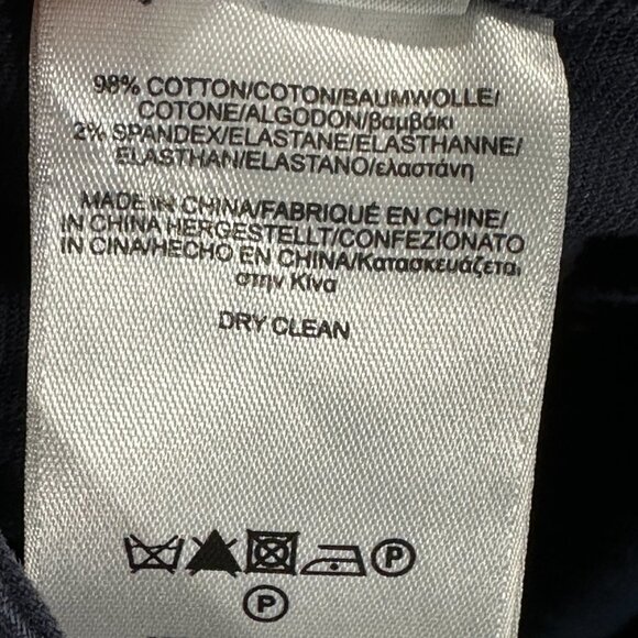 Brooks Brothers Pants Womens 6 Brook E Fit Navy Blue Cotton Stretch Flat Front - Picture 10 of 10